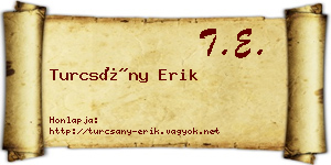 Turcsány Erik névjegykártya