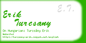 erik turcsany business card